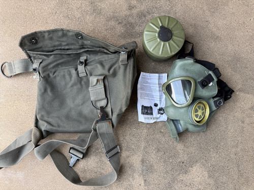 Vintage serbian gas mask - gas, w/